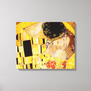 Gustav Klimt Kiss Het klassieke schilderij Canvas Afdruk