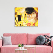 Gustav Klimt Kiss Het klassieke schilderij Canvas Afdruk (Insitu (Woonkamer))