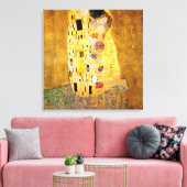 Gustav Klimt Kiss Het klassieke schilderij Canvas Afdruk (Insitu (Woonkamer))