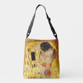 Gustav Klimt Kiss Het klassieke schilderij Crossbody Tas (Achterkant)