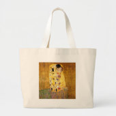 Gustav Klimt Kiss Het klassieke schilderij Grote Tote Bag (Voorkant)