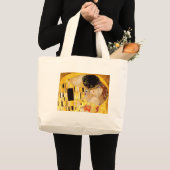 Gustav Klimt Kiss Het klassieke schilderij Grote Tote Bag (Voorkant (product))