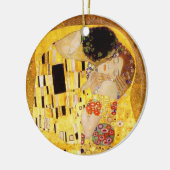 Gustav Klimt Kiss Het klassieke schilderij Keramisch Ornament (Links)