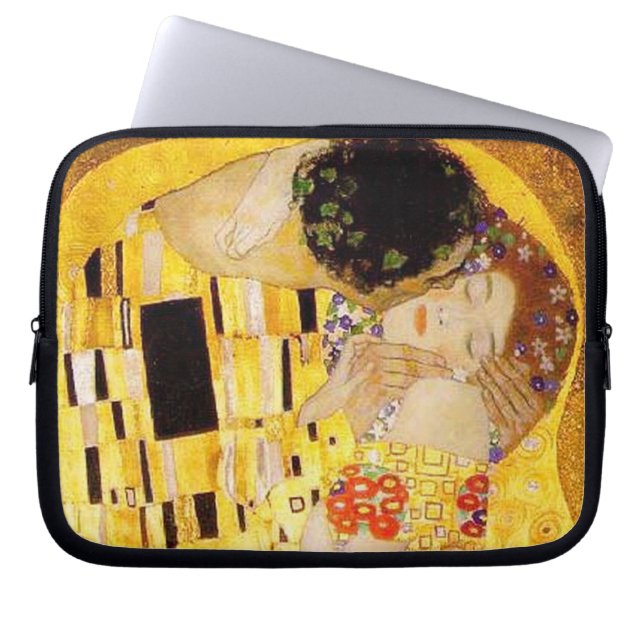 Gustav Klimt Kiss Het klassieke schilderij Laptop Sleeve (Voorkant)