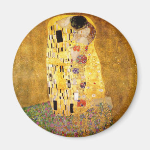 Gustav Klimt Kiss Het klassieke schilderij Magneet