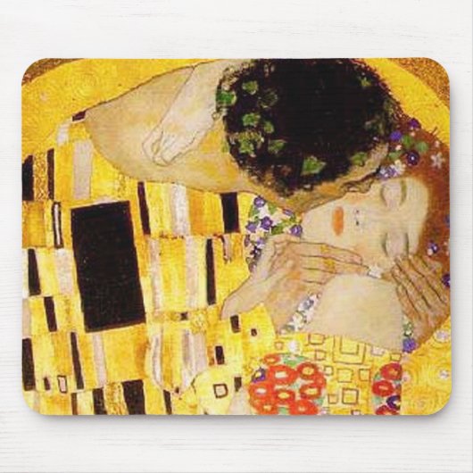Gustav Klimt Kiss Het klassieke schilderij Muismat (Voorkant)