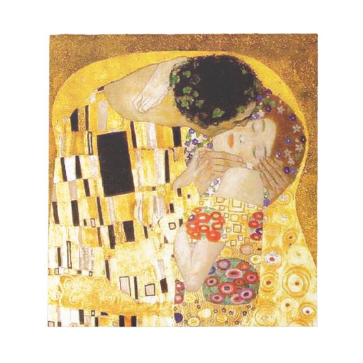 Gustav Klimt Kiss Het klassieke schilderij Notitieblok (Voorkant)
