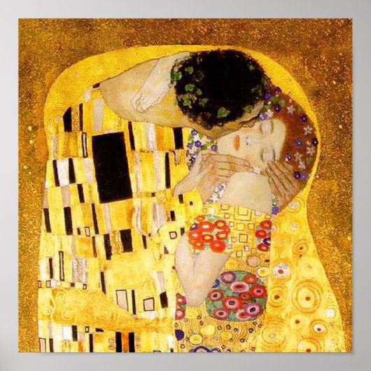 Gustav Klimt Kiss Het klassieke schilderij Poster (Voorkant)