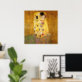 Gustav Klimt Kiss Het klassieke schilderij Poster (Thuiskantoor)
