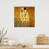 Gustav Klimt Kiss Het klassieke schilderij Poster (Keuken)