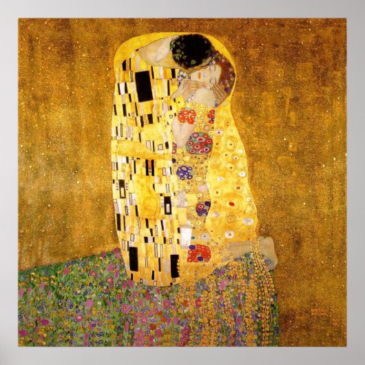 Gustav Klimt Kiss Het klassieke schilderij Poster (Voorkant)