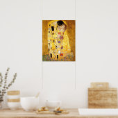 Gustav Klimt Kiss Het klassieke schilderij Poster (Keuken)
