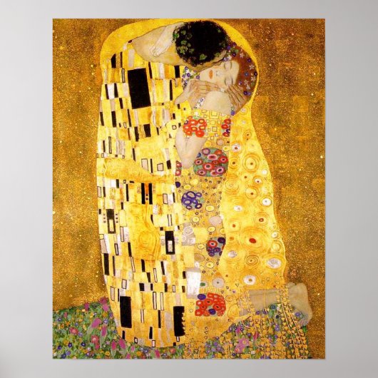 Gustav Klimt Kiss Het klassieke schilderij Poster (Voorkant)