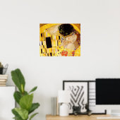 Gustav Klimt Kiss Het klassieke schilderij Poster (Thuiskantoor)