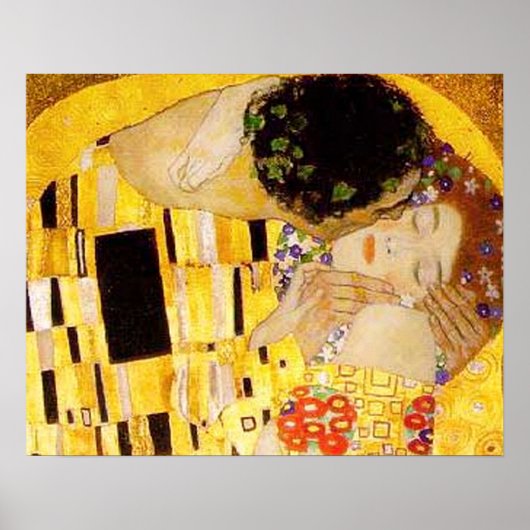 Gustav Klimt Kiss Het klassieke schilderij Poster (Voorkant)