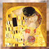 Gustav Klimt Kiss Het klassieke schilderij Raamsticker (Vel 2)