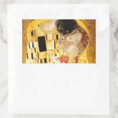 Gustav Klimt Kiss Het klassieke schilderij Rechthoekige Sticker (Tas)