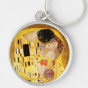 Gustav Klimt Kiss Het klassieke schilderij Sleutelhanger