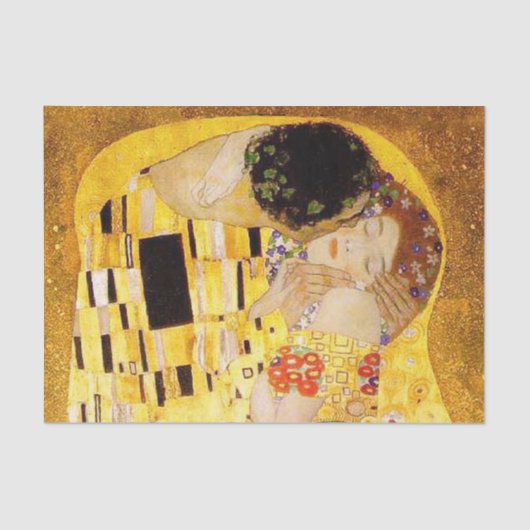 Gustav Klimt Kiss Het klassieke schilderij Tissuepapier (Voorkant)
