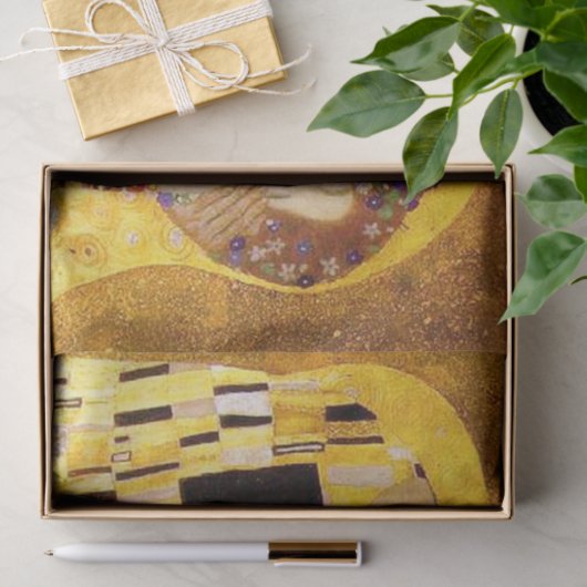 Gustav Klimt Kiss Het klassieke schilderij Tissuepapier (Geschenk)