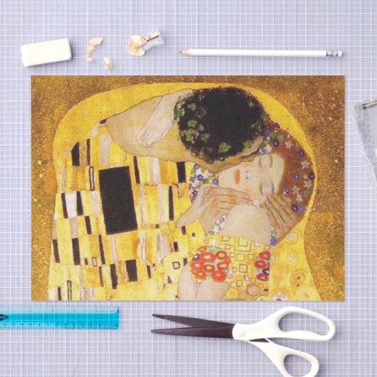 Gustav Klimt Kiss Het klassieke schilderij Tissuepapier (Craft)
