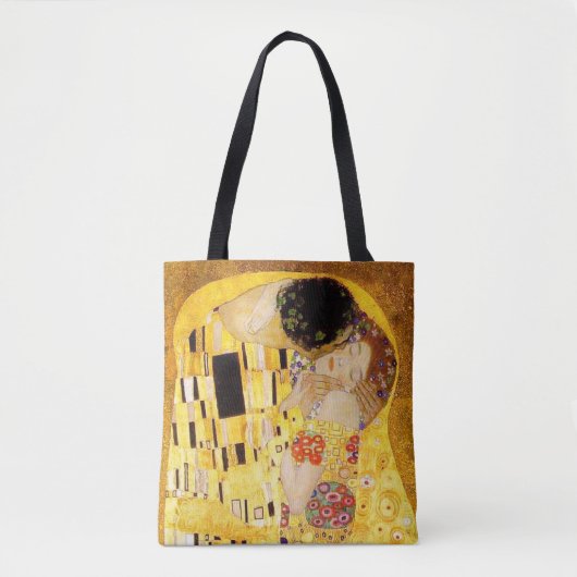 Gustav Klimt Kiss Het klassieke schilderij Tote Bag (Voorkant)