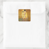 Gustav Klimt Kiss Het klassieke schilderij Vierkante Sticker (Tas)