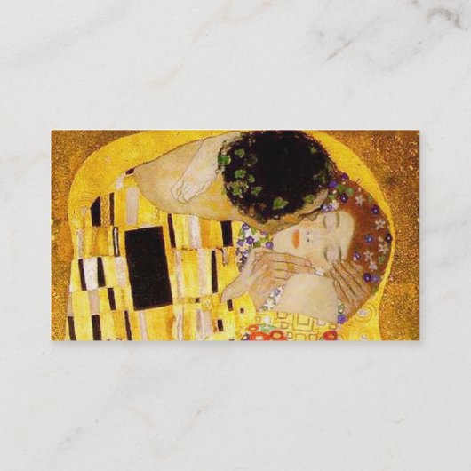 Gustav Klimt Kiss Het klassieke schilderij Visitekaartje (Achterkant)