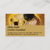Gustav Klimt Kiss Het klassieke schilderij Visitekaartje (Voorkant)