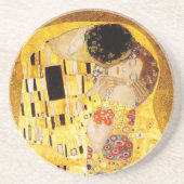 Gustav Klimt Kiss Het klassieke schilderij Zandsteen Onderzetter (Voorkant)