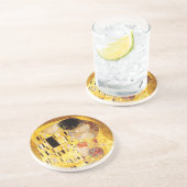 Gustav Klimt Kiss Het klassieke schilderij Zandsteen Onderzetter (Zijkant)