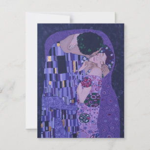 Gustav Klimt Kiss in Paarse Briefkaart