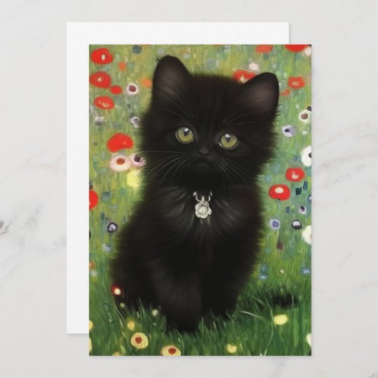 Gustav Klimt Kitten Aankondiging (Voorkant / Achterkant)