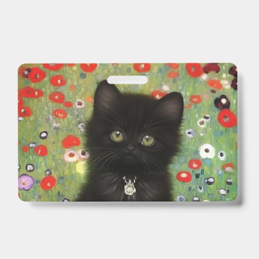 Gustav Klimt Kitten Badge (Voorzijde)
