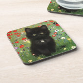 Gustav Klimt Kitten Bier Onderzetter (Linkerzijde)