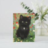 Gustav Klimt Kitten Briefkaart (Staand voorkant)