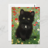 Gustav Klimt Kitten Briefkaart (Voorkant / Achterkant)