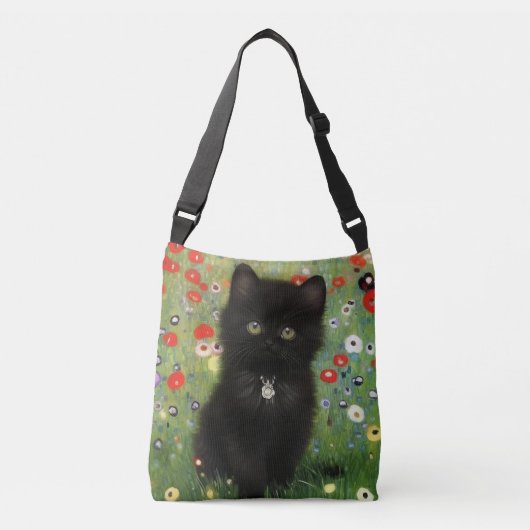 Gustav Klimt Kitten Crossbody Tas (Voorkant)