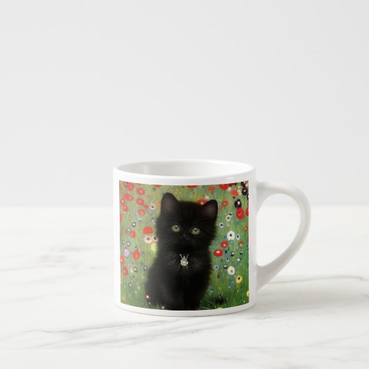 Gustav Klimt Kitten Espresso Kop (Rechts)