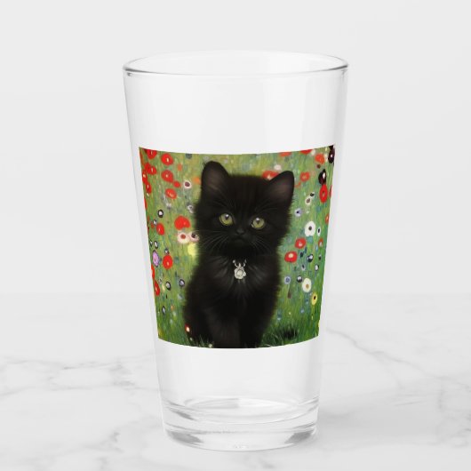 Gustav Klimt Kitten Glas (Voorkant)