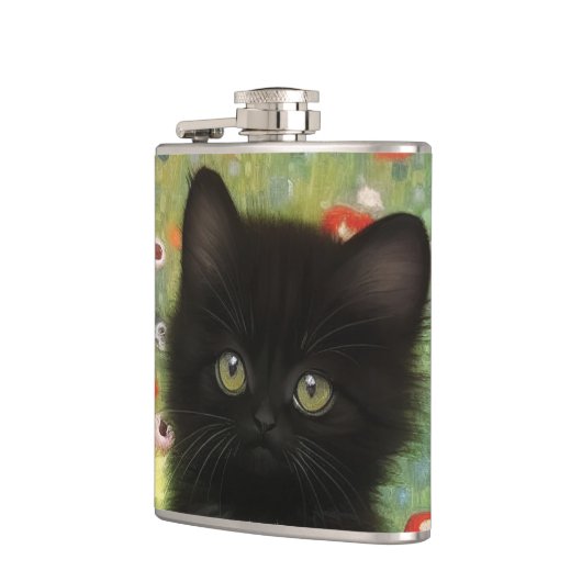 Gustav Klimt Kitten Heupfles (Links)