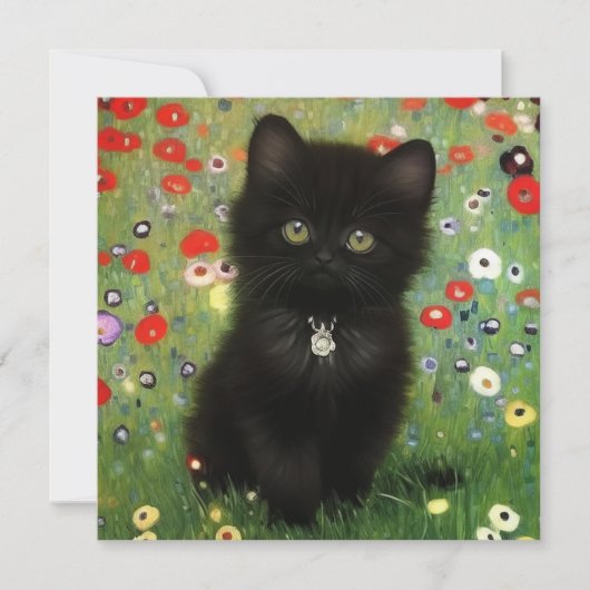 Gustav Klimt Kitten Kaart (Voorkant)