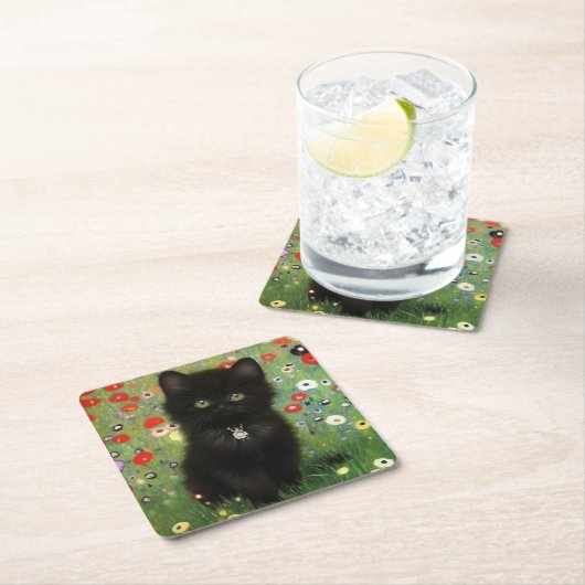 Gustav Klimt Kitten Kartonnen Onderzetters (Insitu)