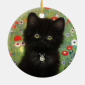 Gustav Klimt Kitten Keramisch Ornament (Achterkant)
