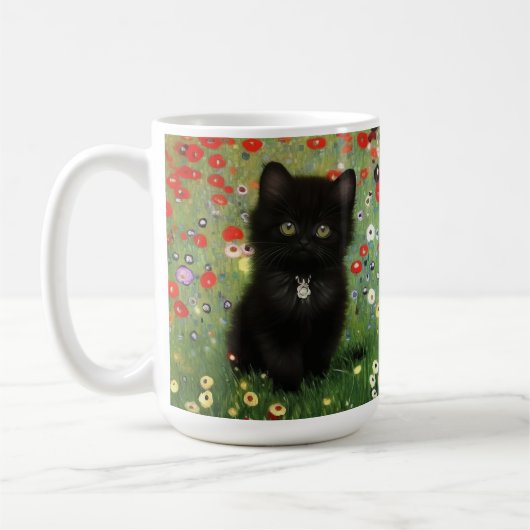 Gustav Klimt Kitten Koffiemok (Links)