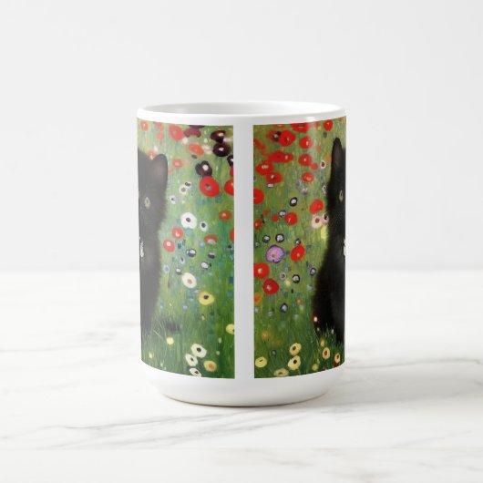 Gustav Klimt Kitten Magische Mok (Midden)