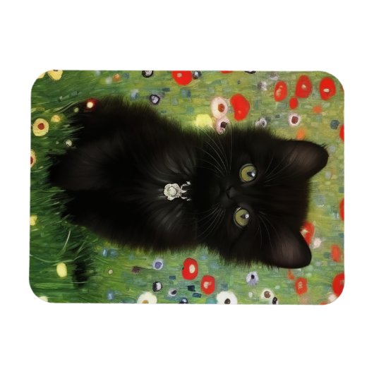 Gustav Klimt Kitten Magneet (Horizontaal)