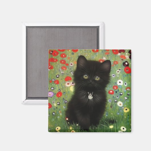 Gustav Klimt Kitten Magneet (Voorkant / Achterkant)
