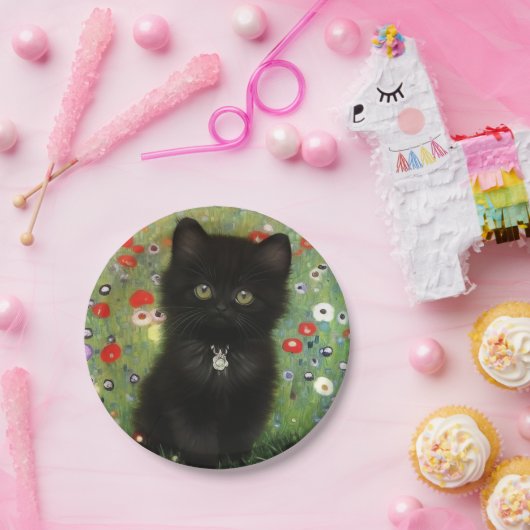 Gustav Klimt Kitten Papieren Bordje (Feest)