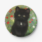 Gustav Klimt Kitten Papieren Bordje (Voorkant)